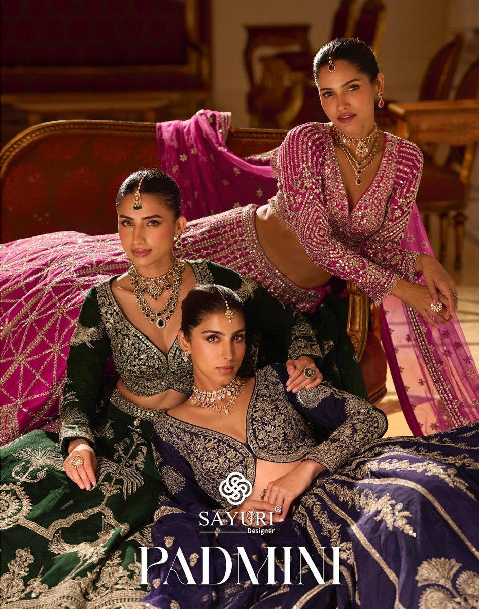 PADMINI BY SAYURI DESIGNER SILK LEHENGA CHOLI WHOLESALER IN INDIA 1