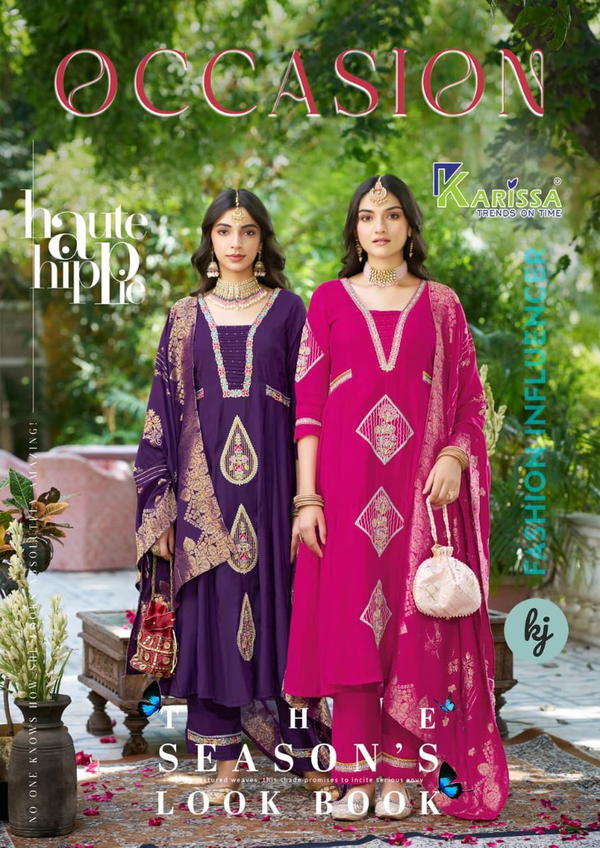 OCCASION BY KARISSA DESIGNER VISCOSE SILK SALWAR SUIT WHOLESALER IN INDIA