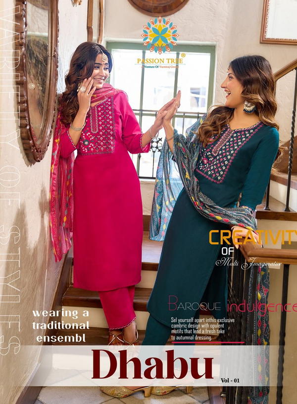 DHABU VOL 1 BY RADHIKA LIFESTYLE DESIGNER EMBROIDERY SALWAR SUIT WHOLESALER IN INDIA