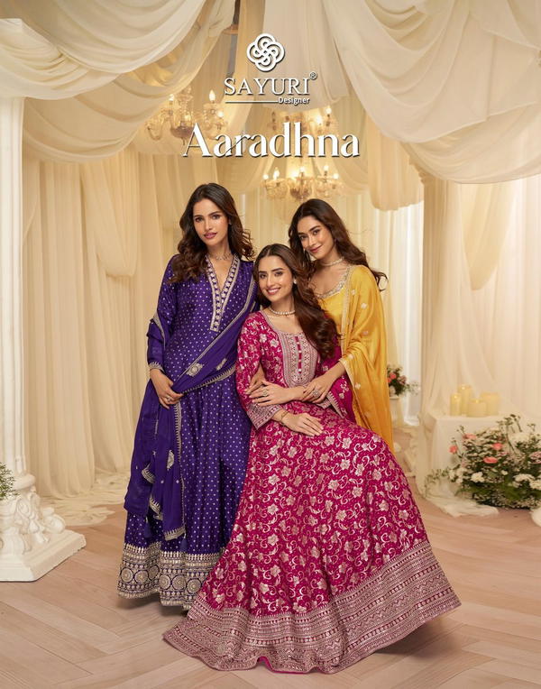 AARADHANA BY SAYURI DESIGNER SILK SALWAR SUIT WHOLESALER IN INDIA