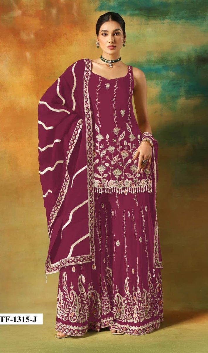 TAWAKAL 1315 BY OM SAI DESIGNER GEORGETTE SALWAR SUIT WHOLESALER IN INDIA 1
