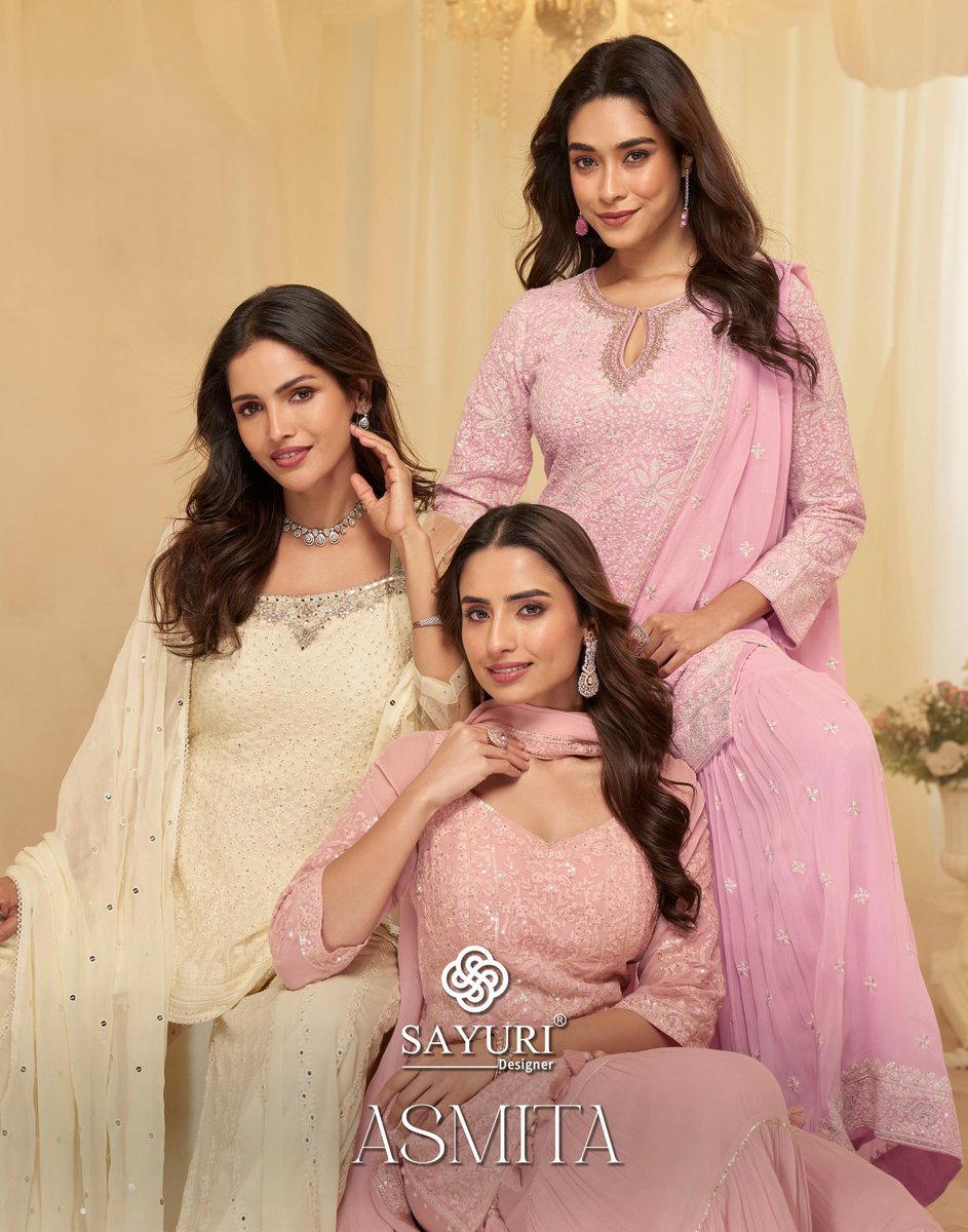 ASMITA BY SAYURI DESIGNER GEORGETTE SALWAR SUIT WHOLESALER IN INDIA 1