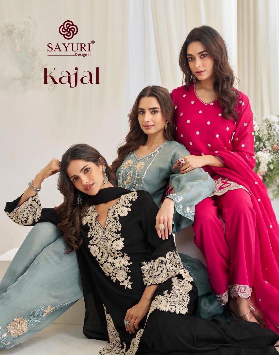 KAJAL BY SAYURI DESIGNER SILK SALWAR SUIT WHOLESALER IN INDIA 1