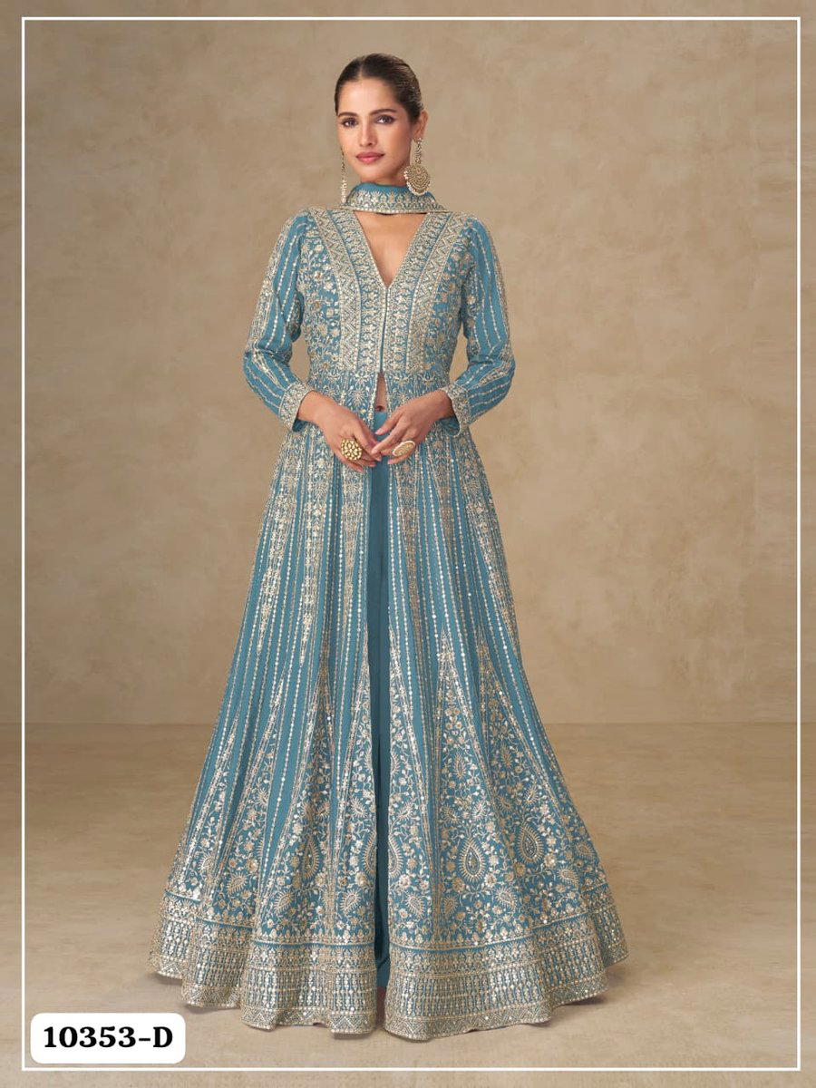 DN10353 BY OM SAI DESIGNER GOWN WHOLESALER IN INDIA 1