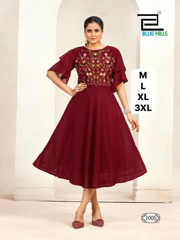 Sensations By Inli Designer Premium Georgette Gown wholesaler In India