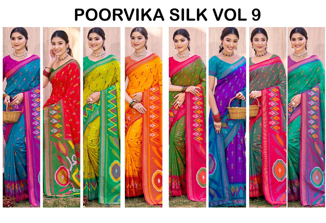 Poorvika Silk Vol 9 By Sangam Print Designer Premium Silk Saree Wholesaler In India 1