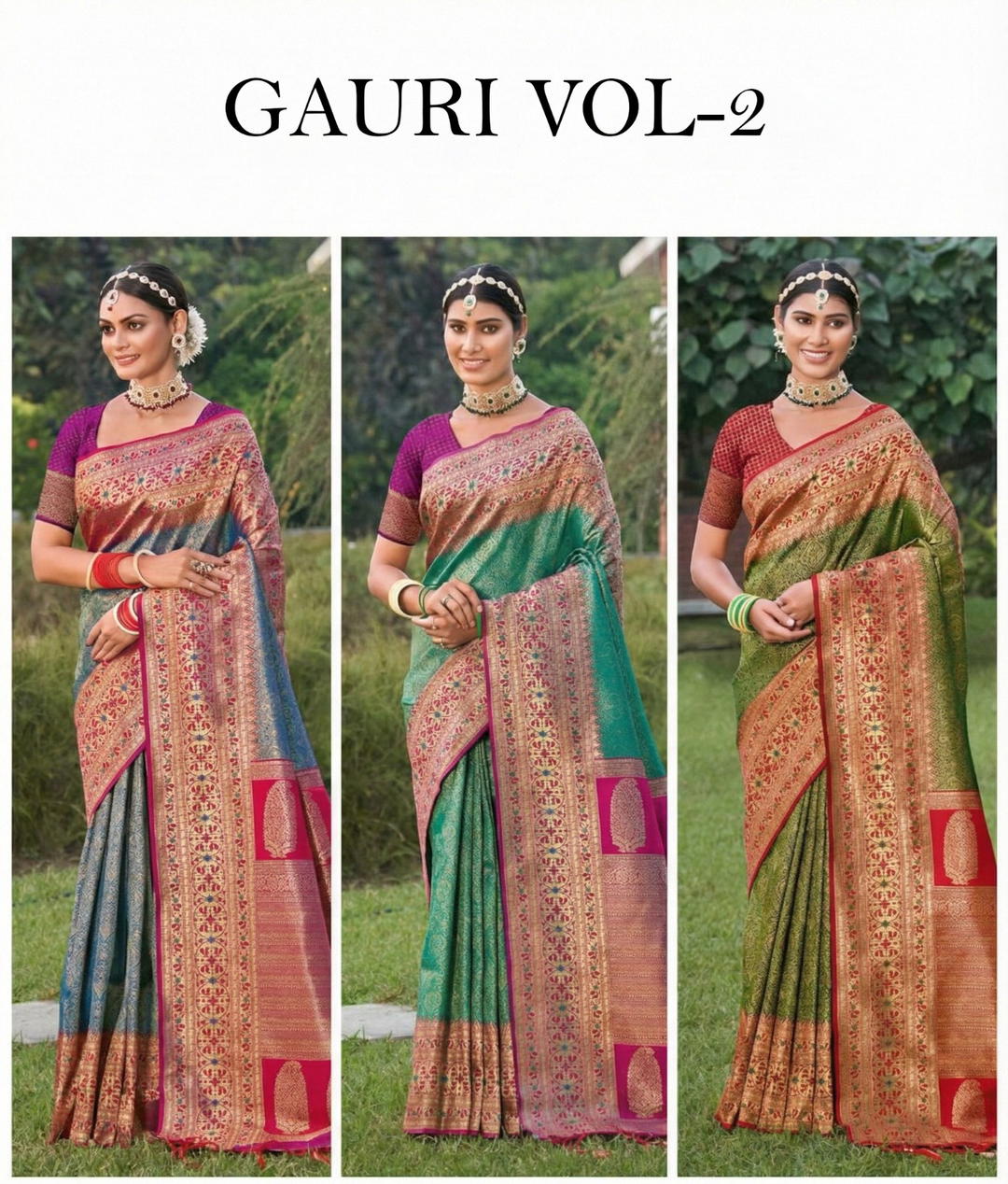 Gauri Vol 2 By Sangam Print Designer Premium Silk Saree Wholesaler In India 1