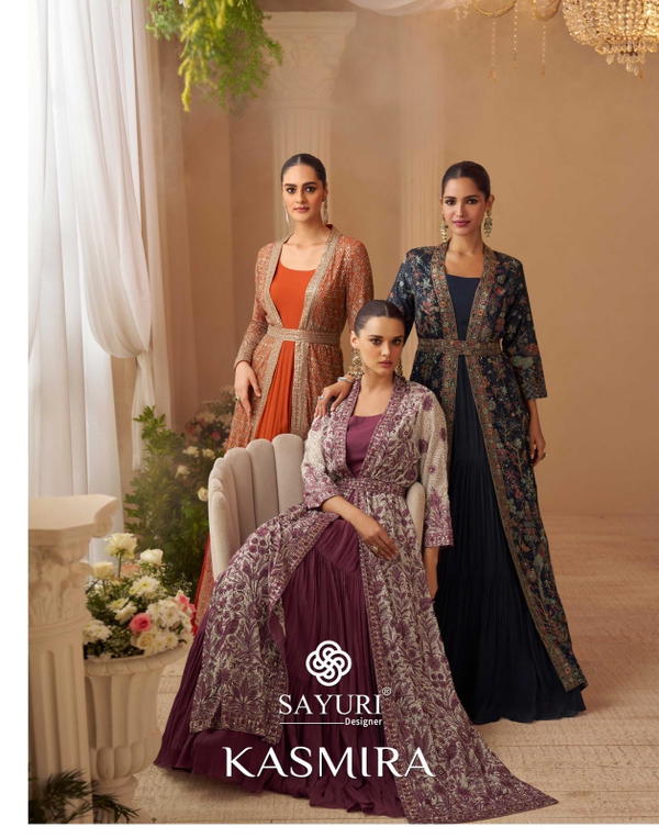Kasmira By Sayuri Designer Chinon Gown Wholesaler In India