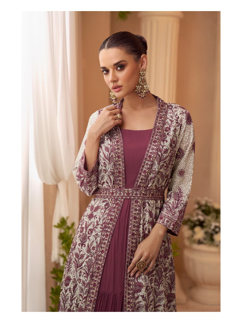 Kasmira By Sayuri Designer Chinon Gown Wholesaler In India 1