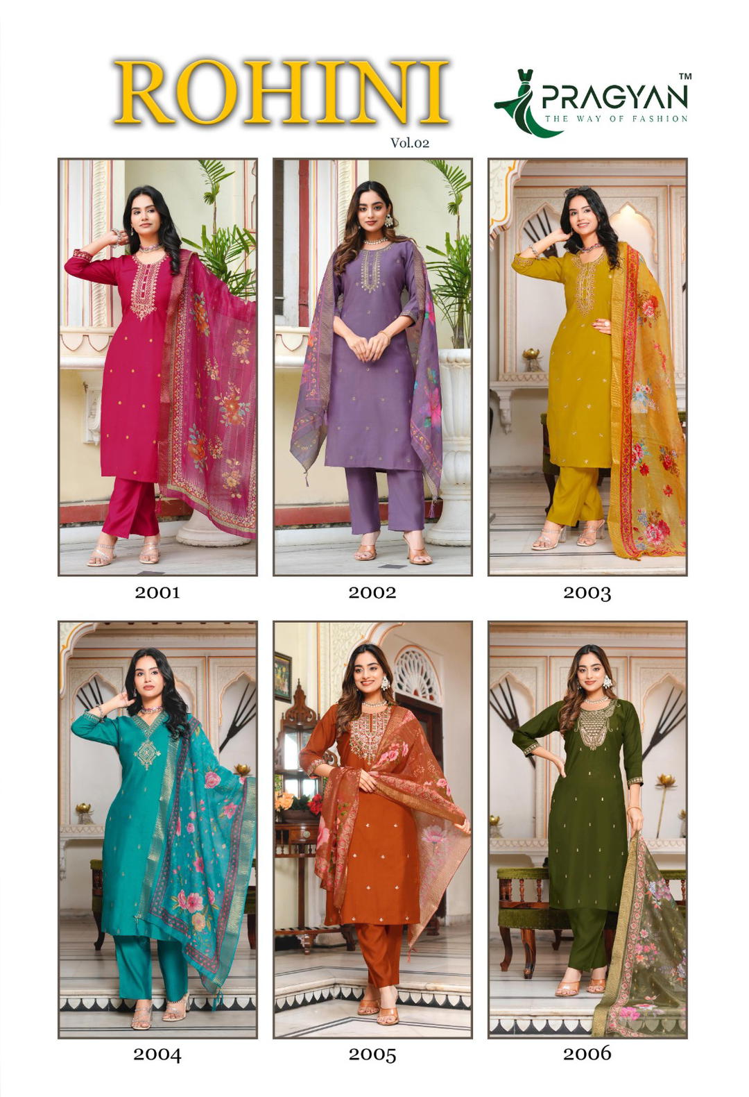 Rohini Vol 2 By Pragyan Designer Vetican Silk Salwar Suit Wholesaler In India 1