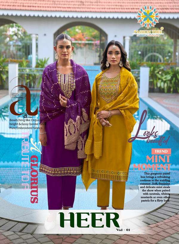 Heer Vol 1 By Passion Tree Designer Salwar Kameez Wholesaler In India