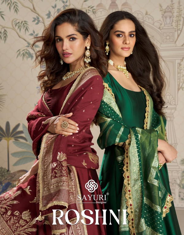 Roshni By Sayuri Designer Silk Gown Wholesaler In India