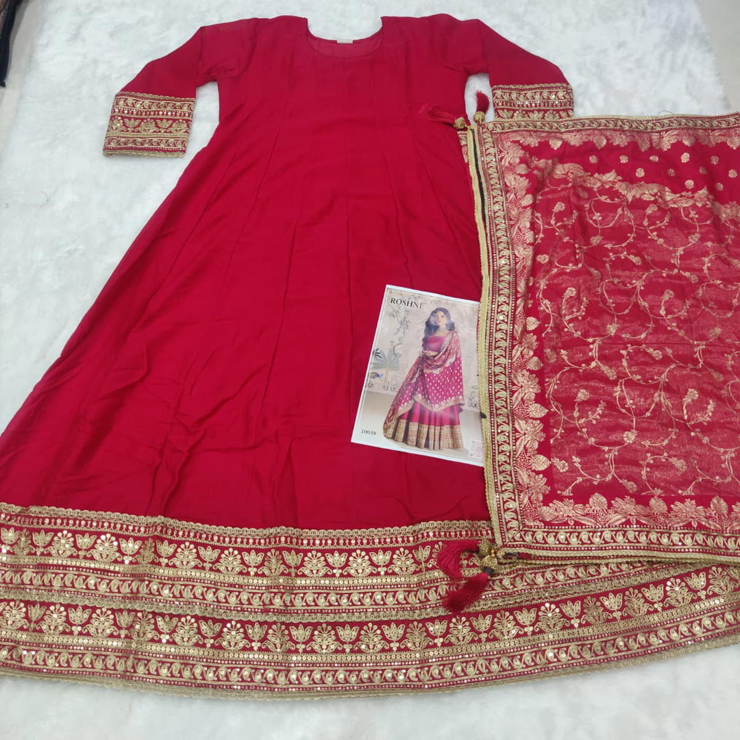 Roshni By Sayuri Designer Silk Gown Wholesaler In India 1