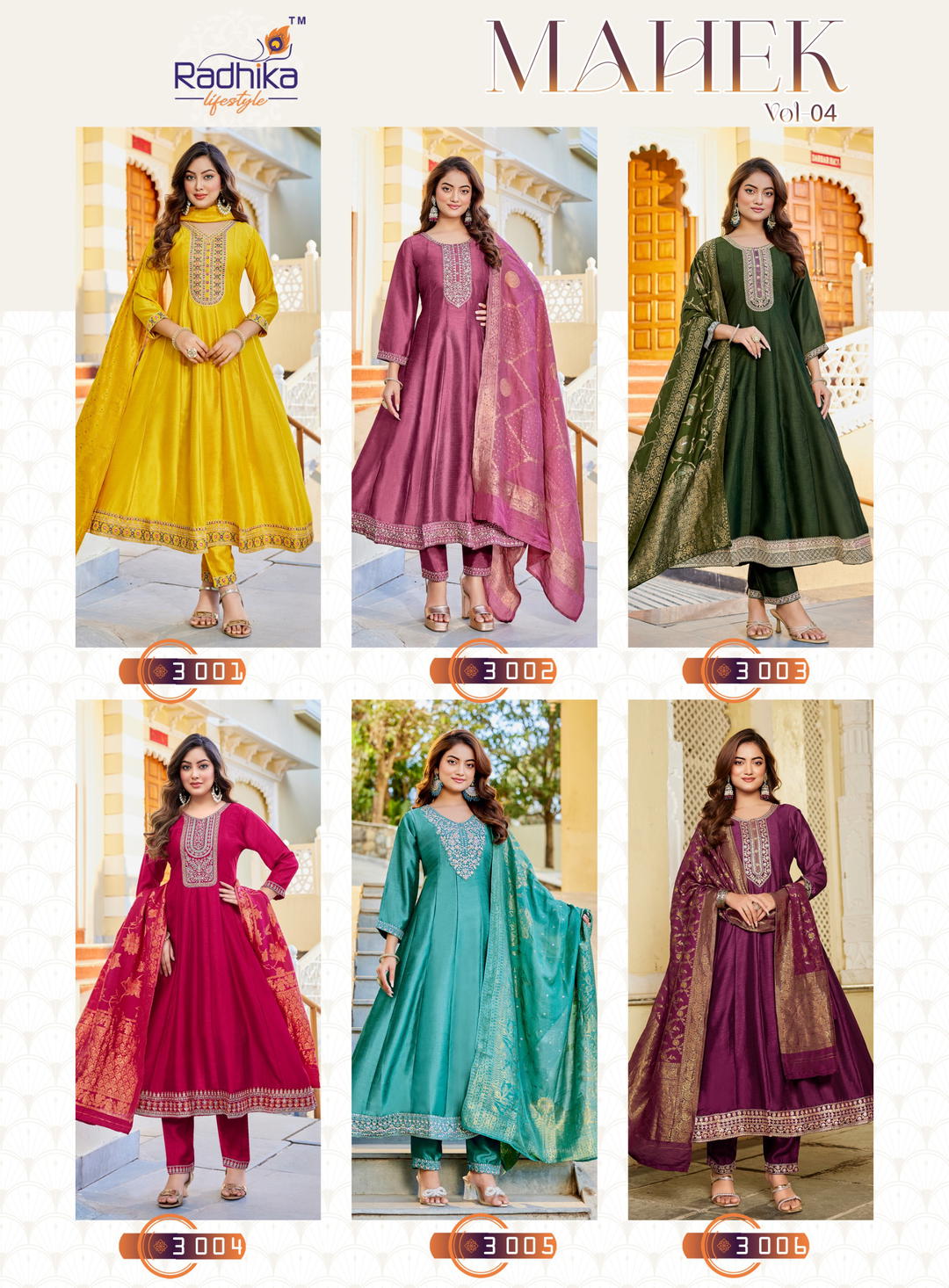 Mahek Vol 4 By Radhika Life Style Designer Silk Salwar Kameez Wholesaler In India 1