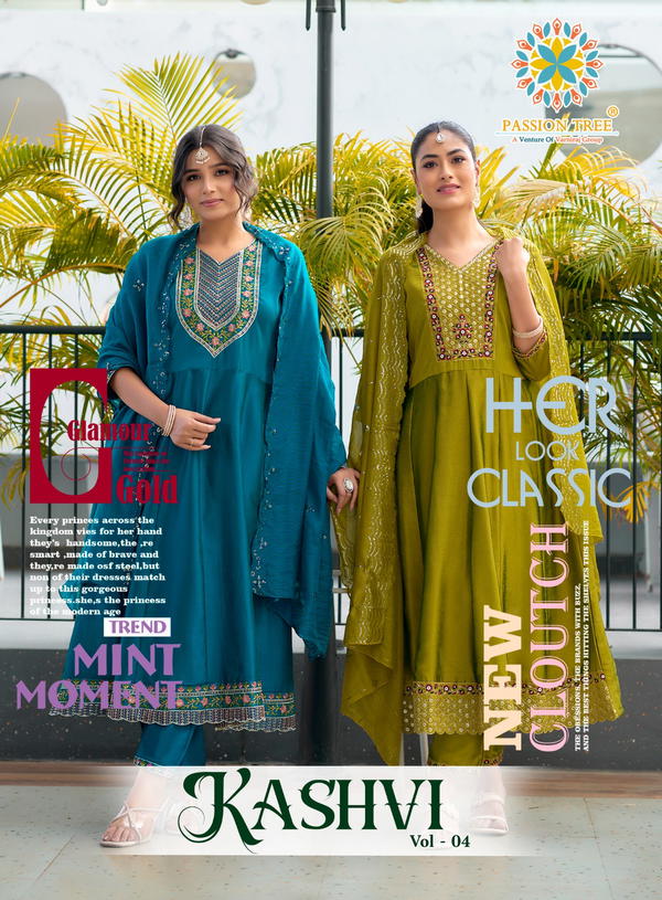 Kashvi Vol-4 By Passion Tree Designer Silk Salwar Kameez Wholesaler In India
