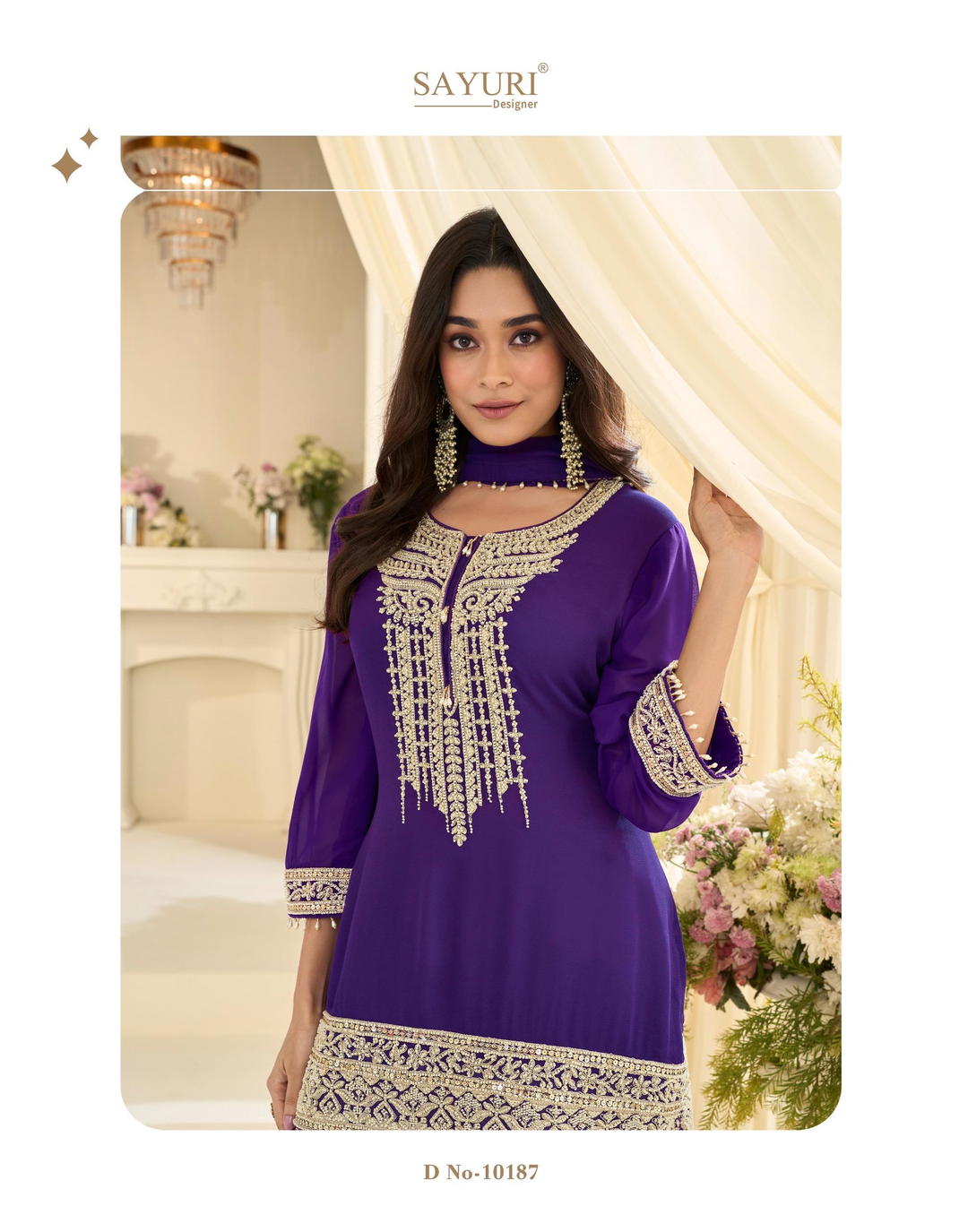 Bansuri By Sayuri Designer Gerogette Salwar Kameez Wholesaler In India 1