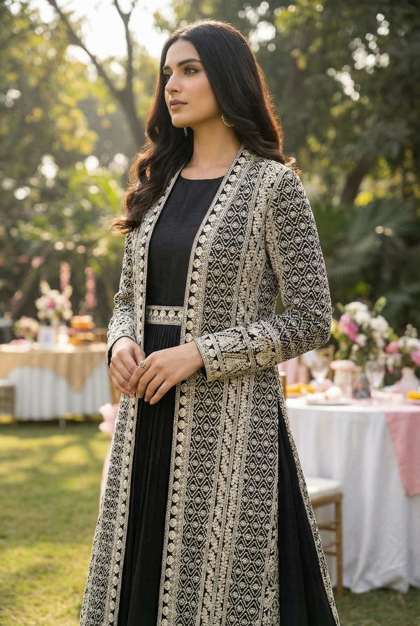 Rosmeen By Om Sai Designer Premium Silk Gown Wholesaler In India
