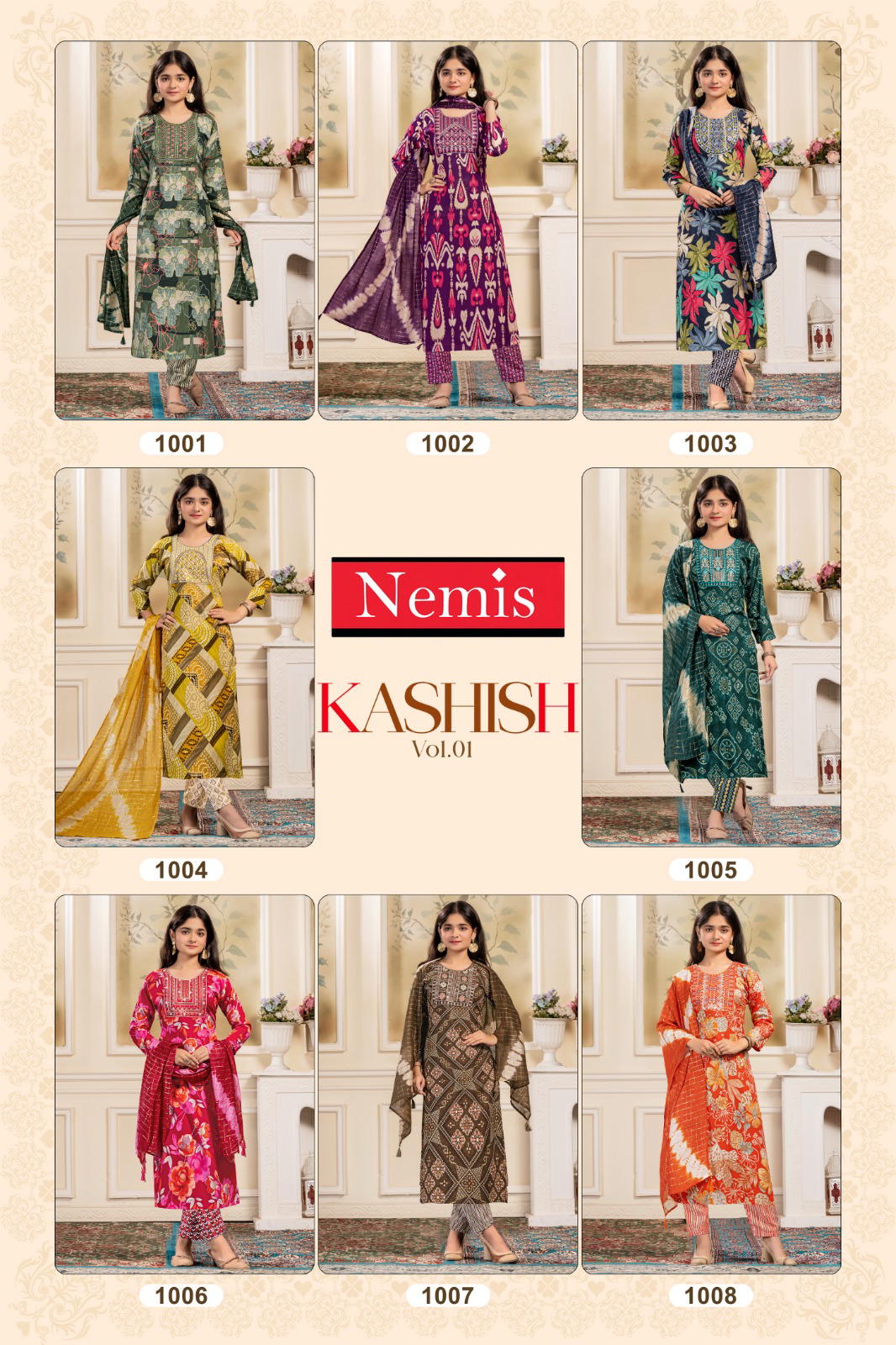 Kashish Vol 1 By Nemis Designer Premium Salwar Kameez Wholesaler In India 1