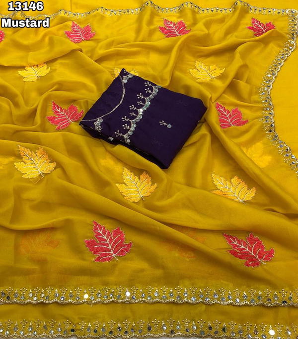 Ishma By Af Brand Designer Premium Georgette Saree Wholesaler In India