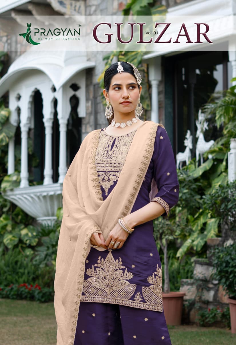 Gulzar Vol 1 By Pragyan Designer Silk Salwar Kameez Wholesaler In India 1
