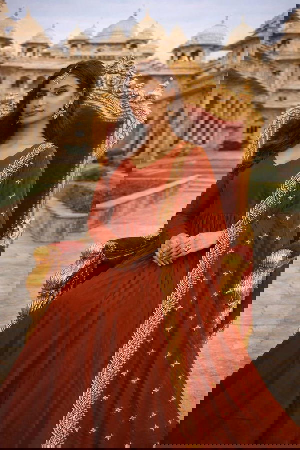 Dhanvi-Rust By Fvd Designer Premium Gown wholesaler In India