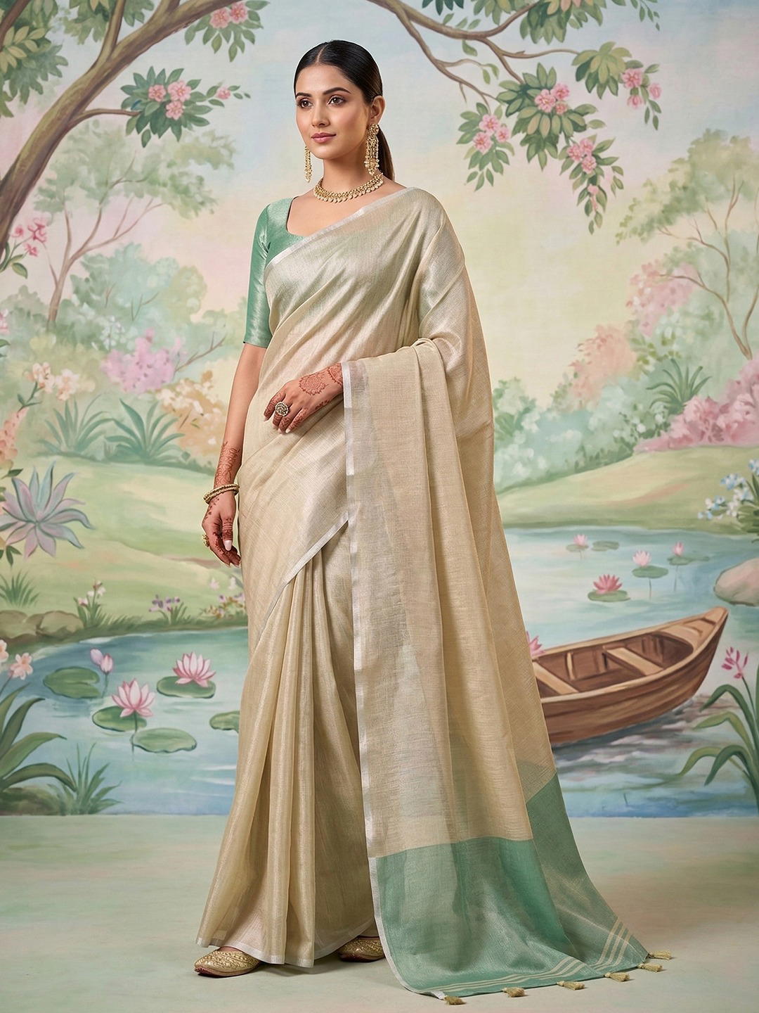 Vrindavan By Sangam Print Designer Premium Silk Saree Wholesaler In India 1