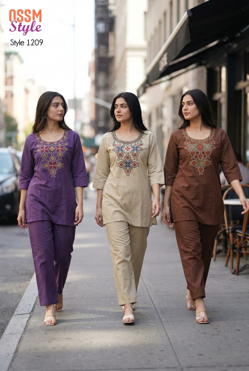 1209 By Ossm Style Designer Premium Co-ord Set Wholesaler In India 1