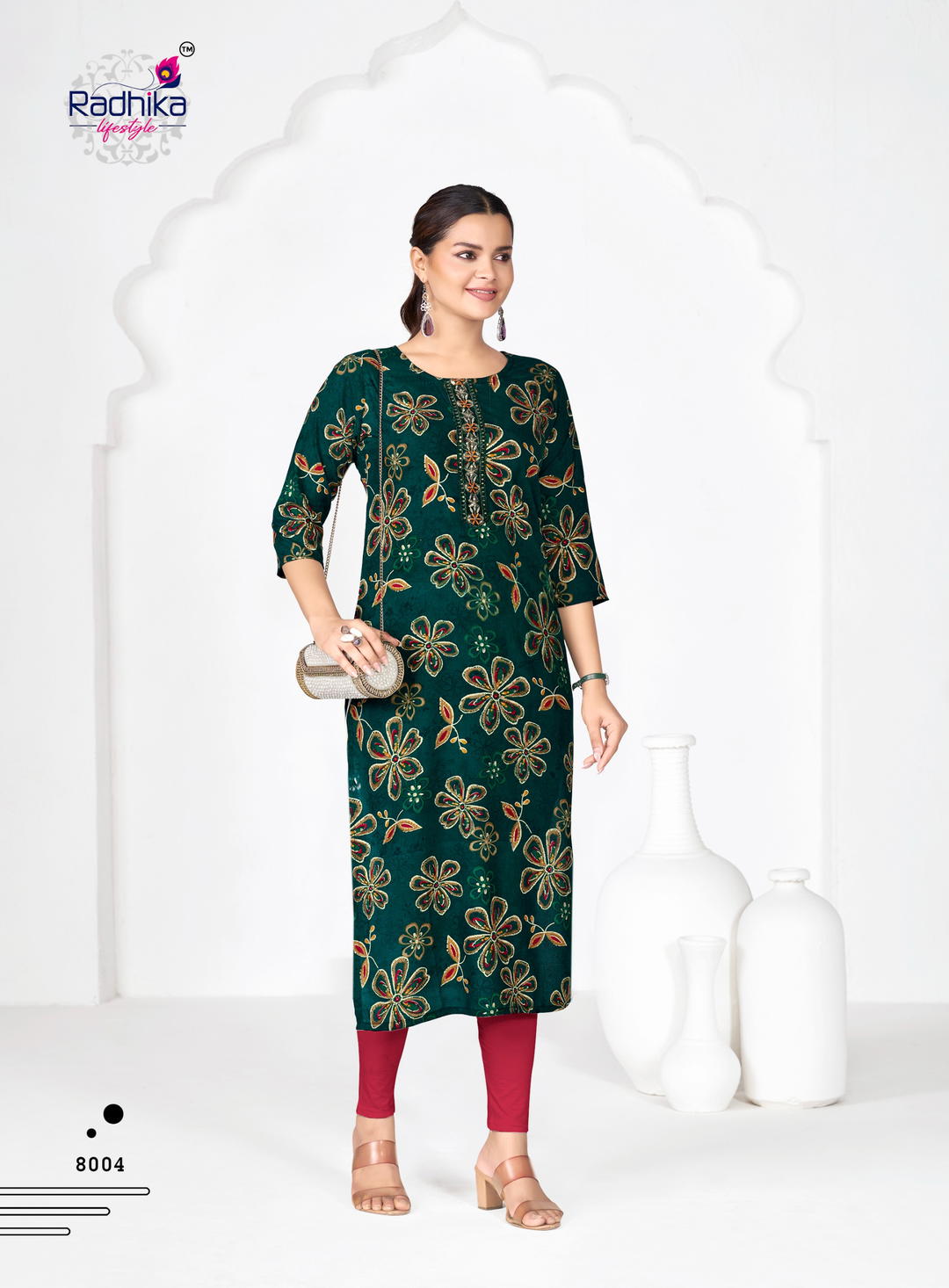 Alisha Vol 8 By Radhika lifestyle Designer Premium Kurti Wholesaler In India 1