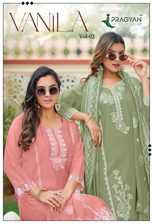 Vanila 2 By Pragyan Designer Silk Salwar Kameez Wholesaler In India