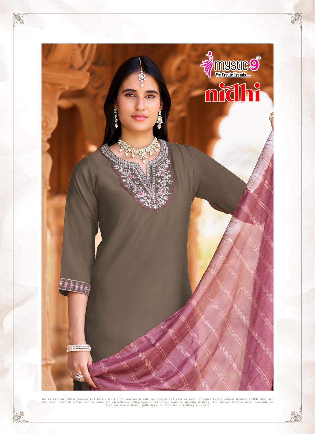 Nidhi Vol 1 By Mystic 9 Designer Premium Salwar kameez Wholesaler In India 1