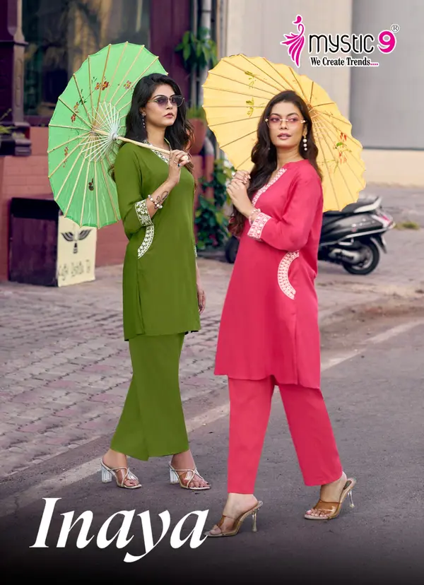 Inaya Vol 1 By Mystic 9 Designer Premium Cord-Set Wholesaler In India