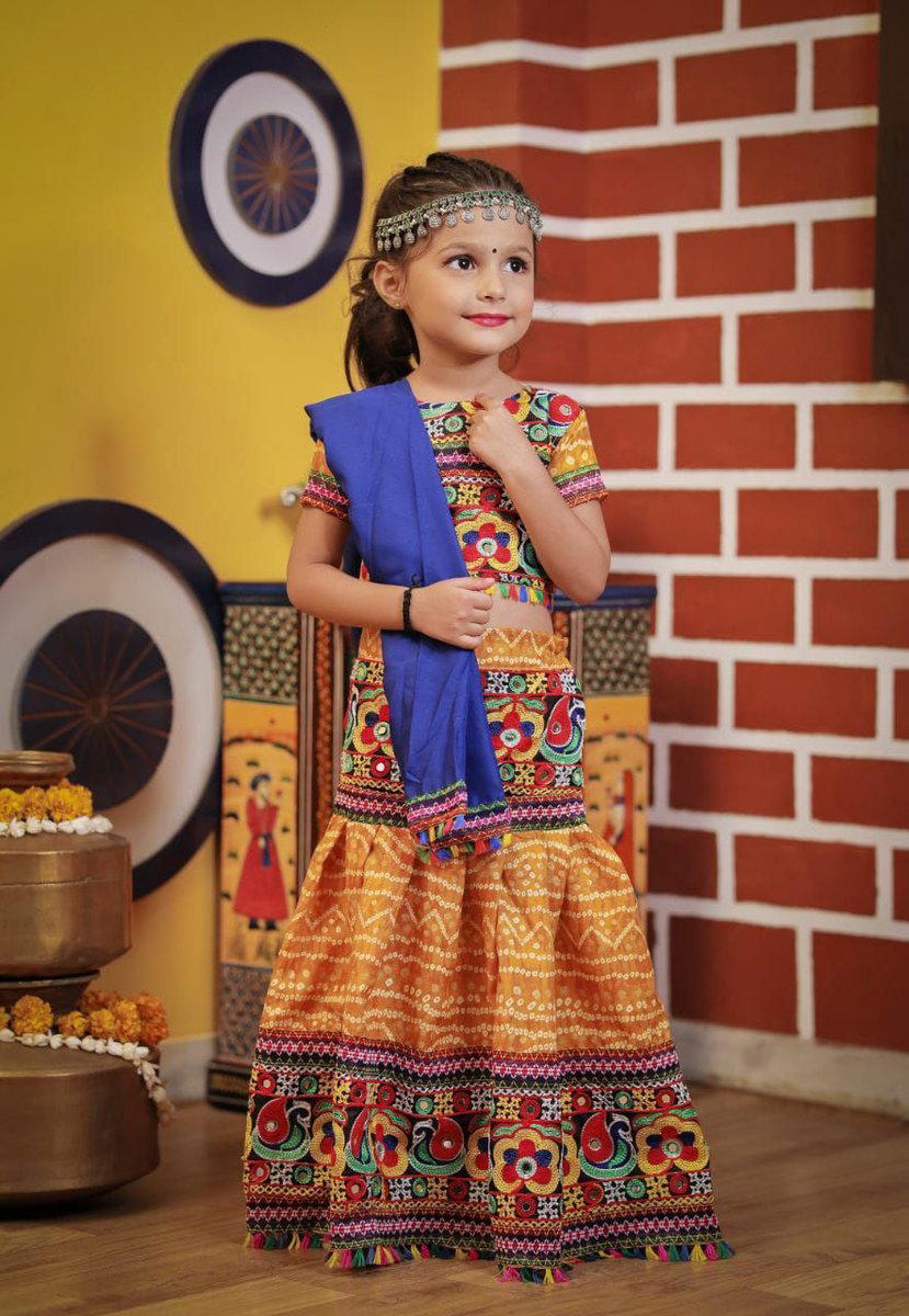 AAWIYA KID'S NAVRATRI COLLECTION TRADITIONAL LEHENGA CHOLI WHOLESALER IN INDIA 1