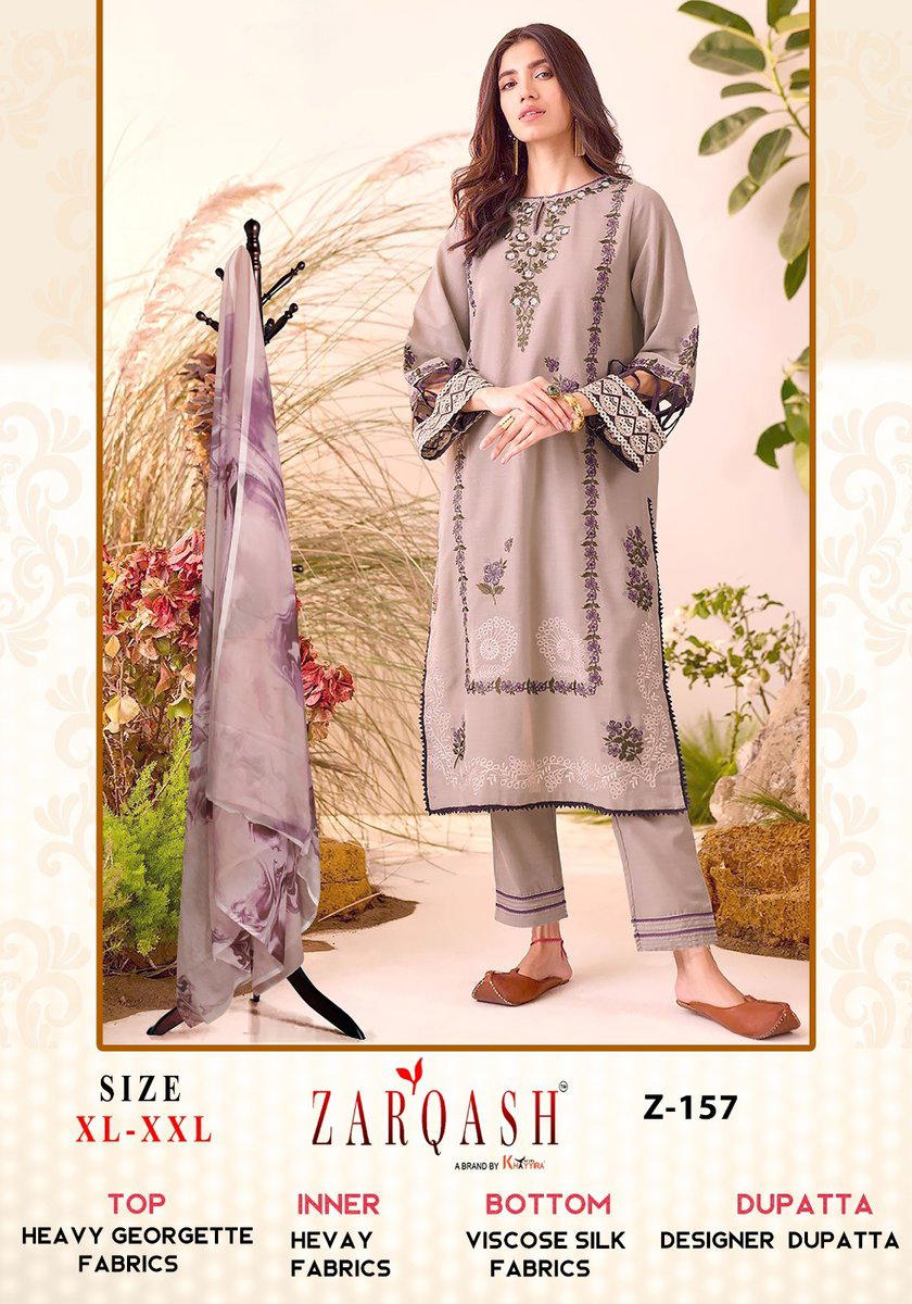 ZARQASH Z-157 DESIGNER SALWAR SUIT WHOLESALER IN SURAT 1