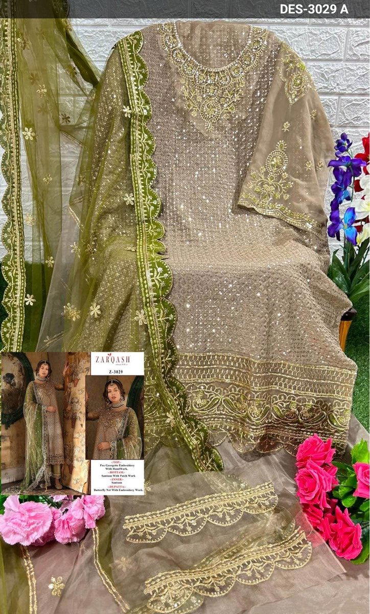 ZARQASH Z-3029 DESIGNER SALWAR SUIT WHOLESALER IN SURAT 1