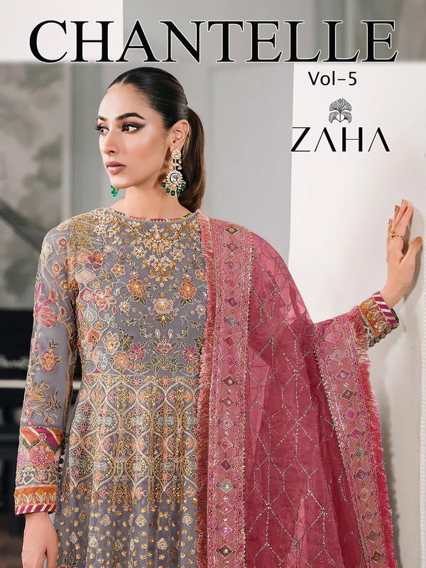 ZAHA CHANTELLE VOL-05 10293C & 10293D DESIGNER GOWN WHOLESALER IN SURAT