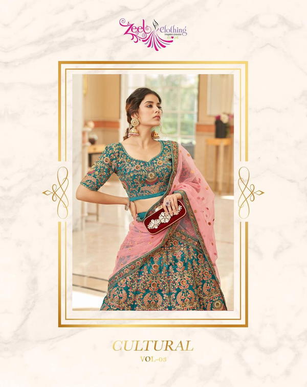 ZEEL CULTURAL VOL 3 7071 COLOUR'S DESIGNER LEHENGA CHOLI WHOLESALER IN INDIA