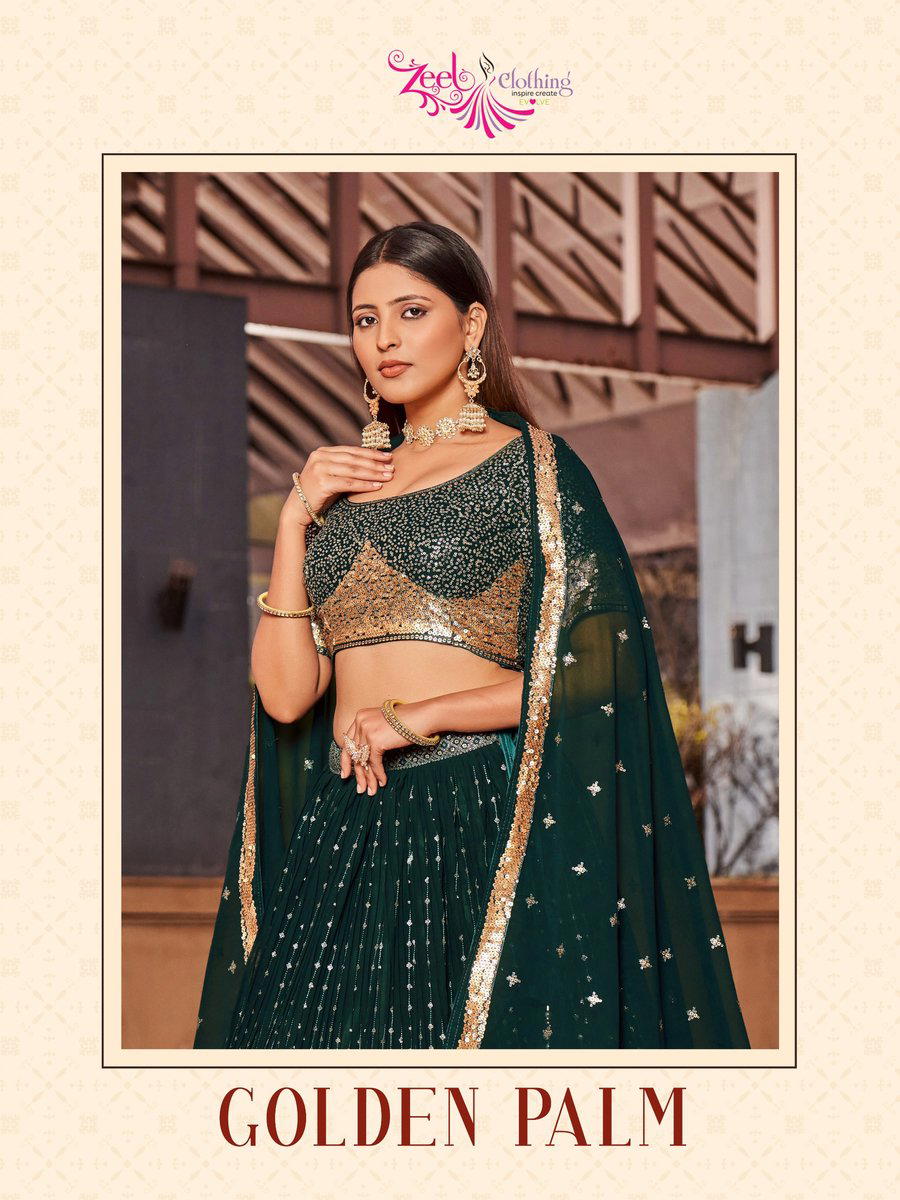 GOLDEN PALM BY ZEEL PRINTED LEHENGA CHOLI MANUFACTURER IN INDIA 1