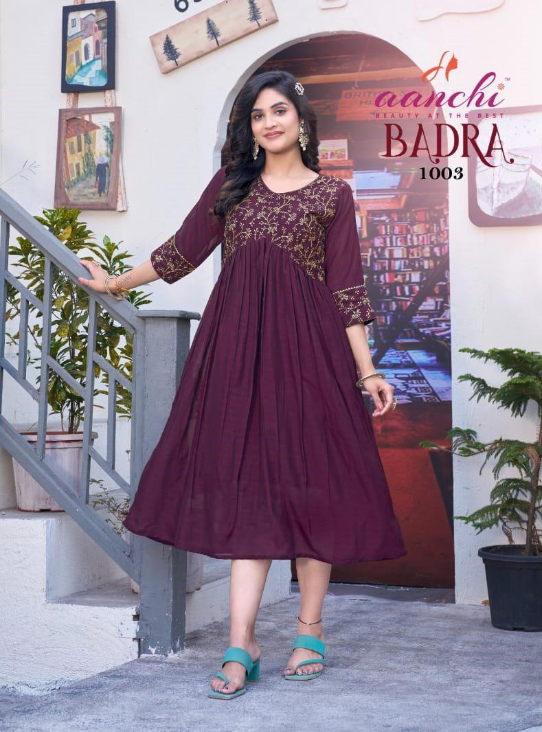 BADRA BY AANCHI KURTIS VICHITRA WITH LINING GOWN MANUFACTURER IN INDIA 1