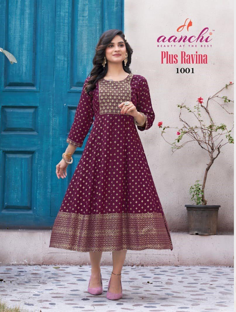 PLUS RAVINA BY AANCHI KURTIS REYON KURTI MANUFACTURER IN INDIA 1