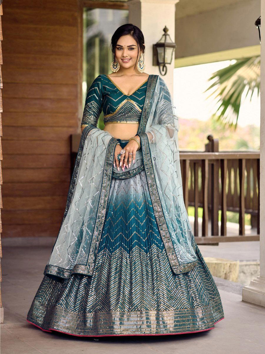 KIMAYA BY ZEEL CLOTHING CHINON FABRIC LEHENGA CHOLI EXPORTER IN SURAT 1