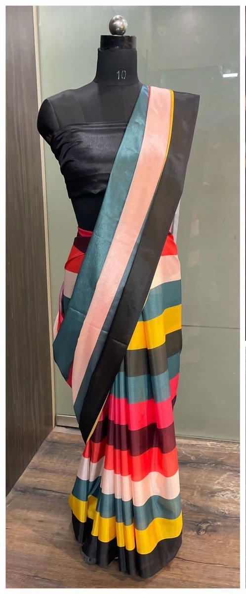 D.NO. 01 & 02 BY CHARMI FASHION SOFT CHINON SILK SAREE EXPORTER IN INDIA 1
