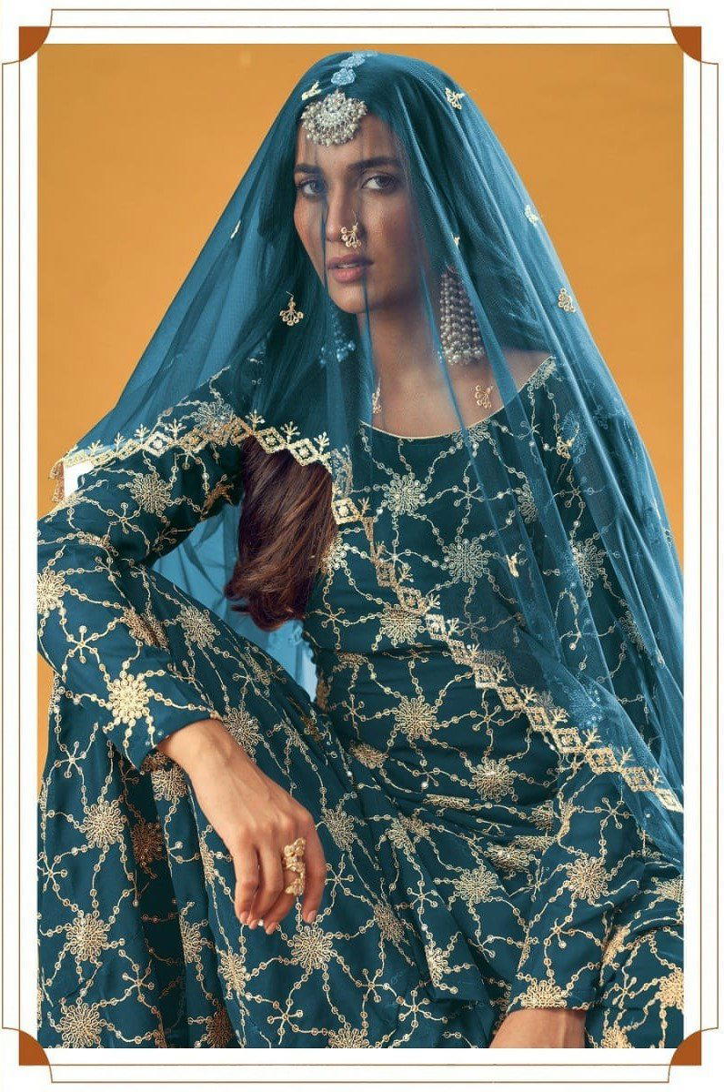 D.N. 2051 COLOR BY SAGAR IMPEX PURE GEORGETTE SALWAR KAMEEZ SUPPLIER IN INDIA 1
