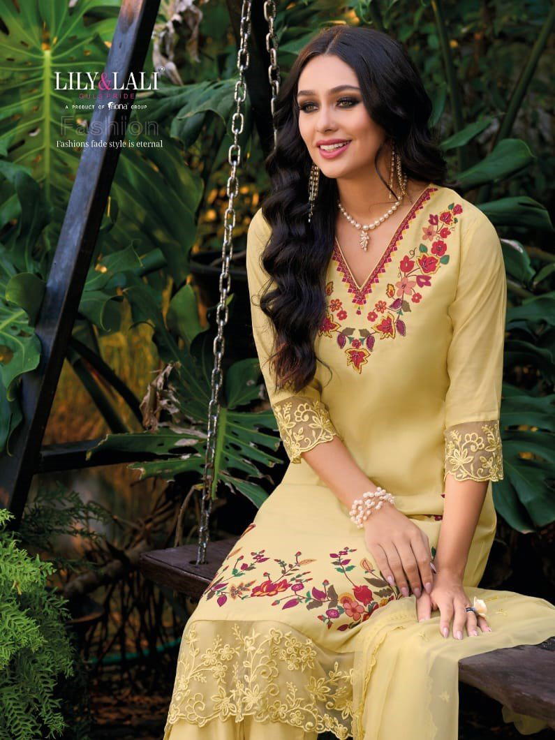 MANYATA BY LILY & LALI PRINT & HANDWORK ON CHANDERI SILK EXPORTER IN INDIA 1