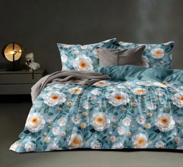 King Size 108"x108" Double Bedsheet With 2 Pillow Covers + 1 Free Bath Towel