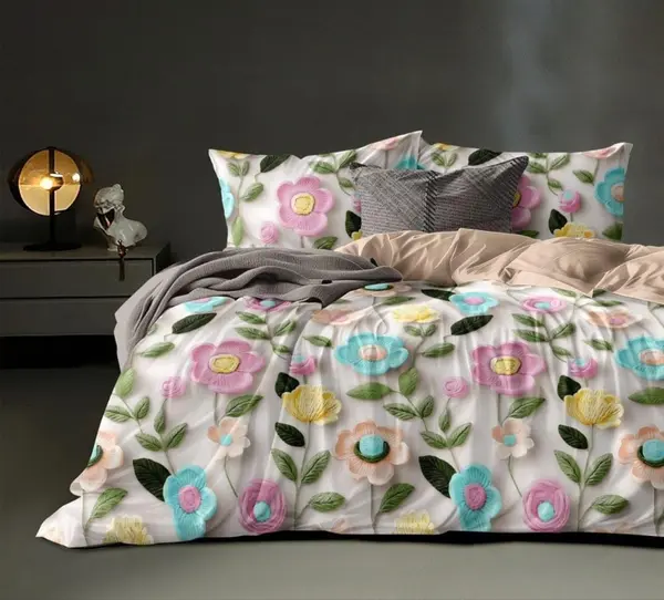 King Size 108"x108" Double Bedsheet With 2 Pillow Covers + 1 Free Bath Towel