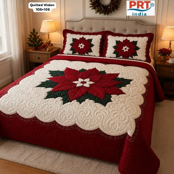 King Size Bedsheet | 108×108 Inch | 2 Pillow Covers + Free Big Bath Towel | Weaving Effect Digital Printed