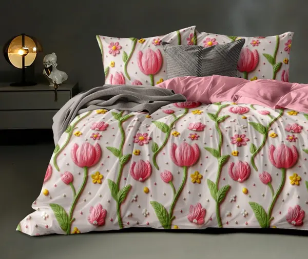 King Size 108"x108" Double Bedsheet With 2 Pillow Covers + 1 Free Bath Towel