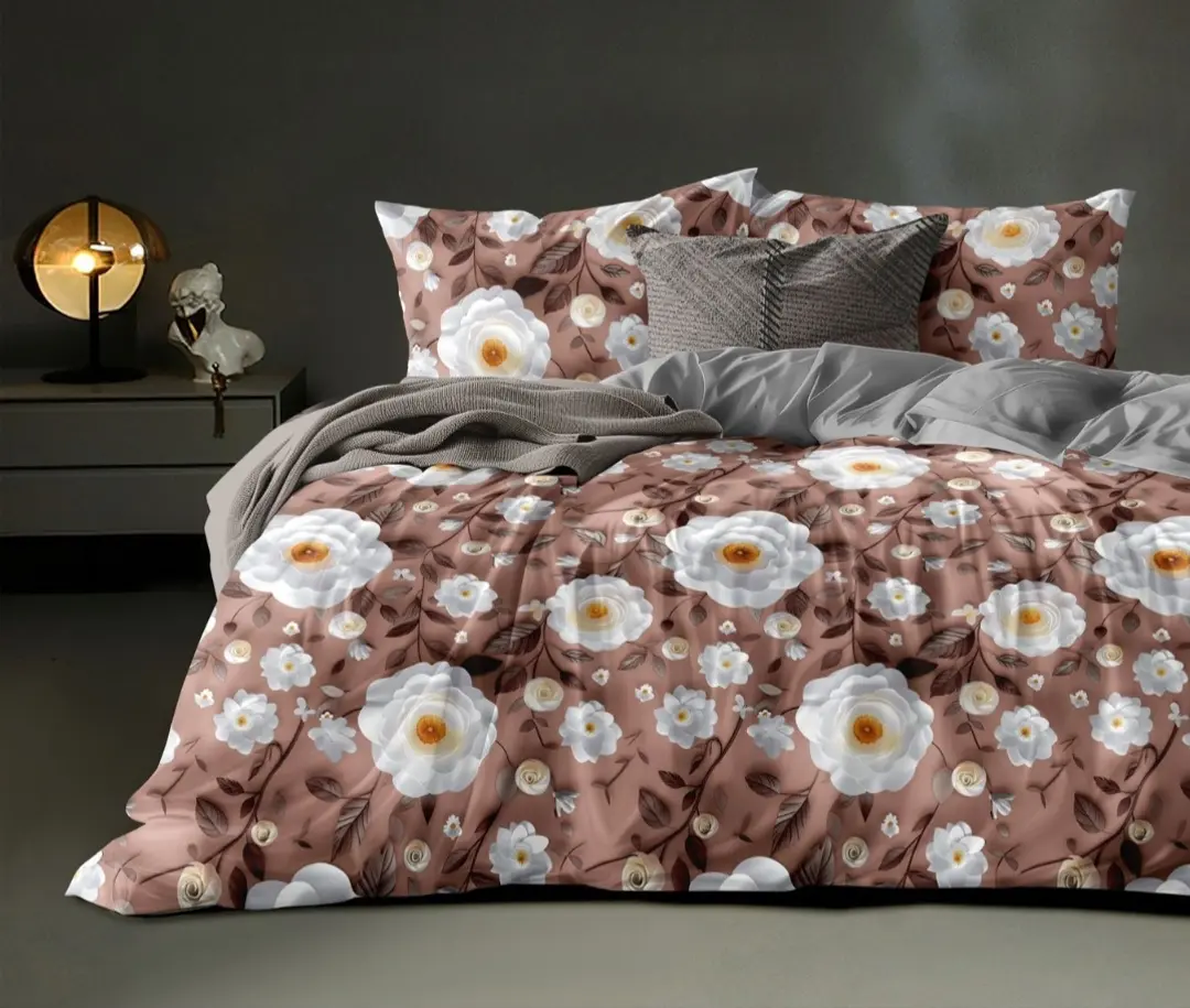 King Size 108"x108" Double Bedsheet With 2 Pillow Covers + 1 Free Bath Towel 1