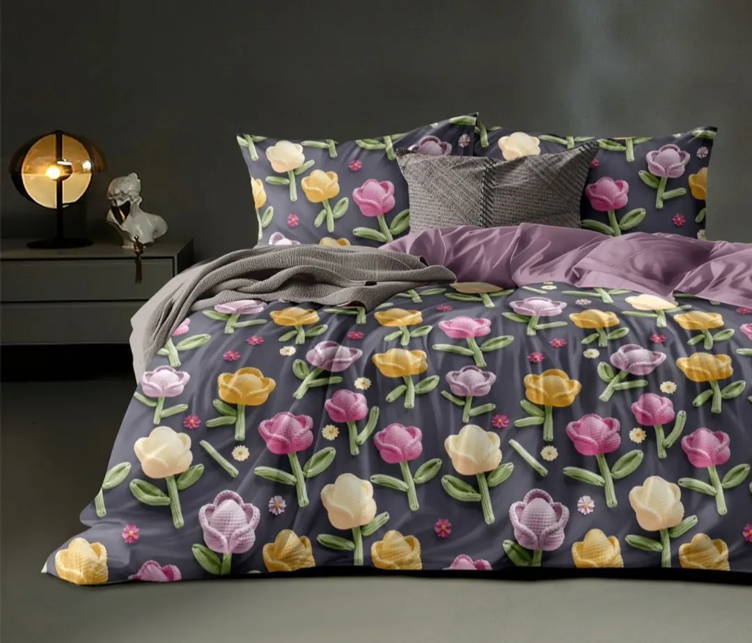 King Size 108"x108" Double Bedsheet With 2 Pillow Covers + 1 Free Bath Towel 1