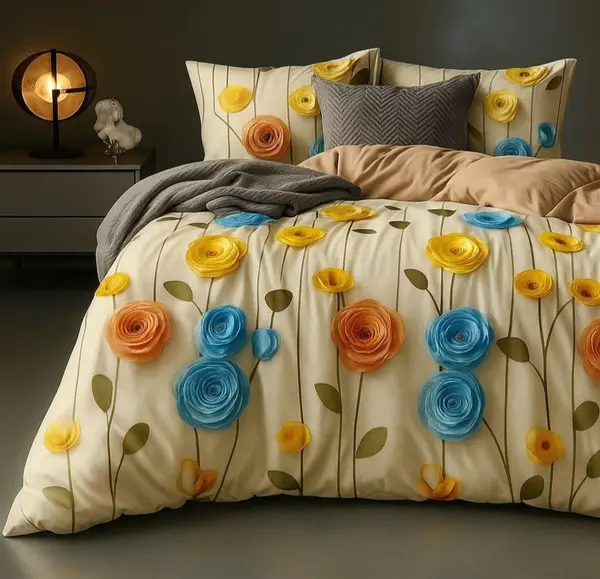 King Size 108"x108" Double Bedsheet With 2 Pillow Covers + 1 Free Bath Towel